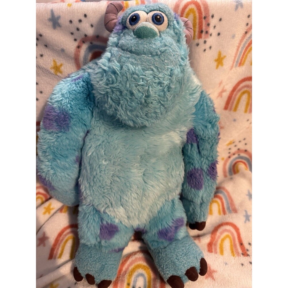 Disney Sully Plush Monsters Inc. 18” Large Blue Embroidered Logo Stand Alone